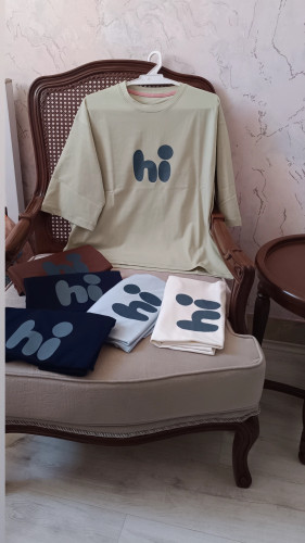 تیشرت باکسی hiنخ پنبه
